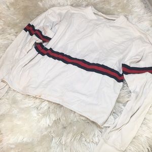 Crop Top Long Sleeve- Gucci Like - S